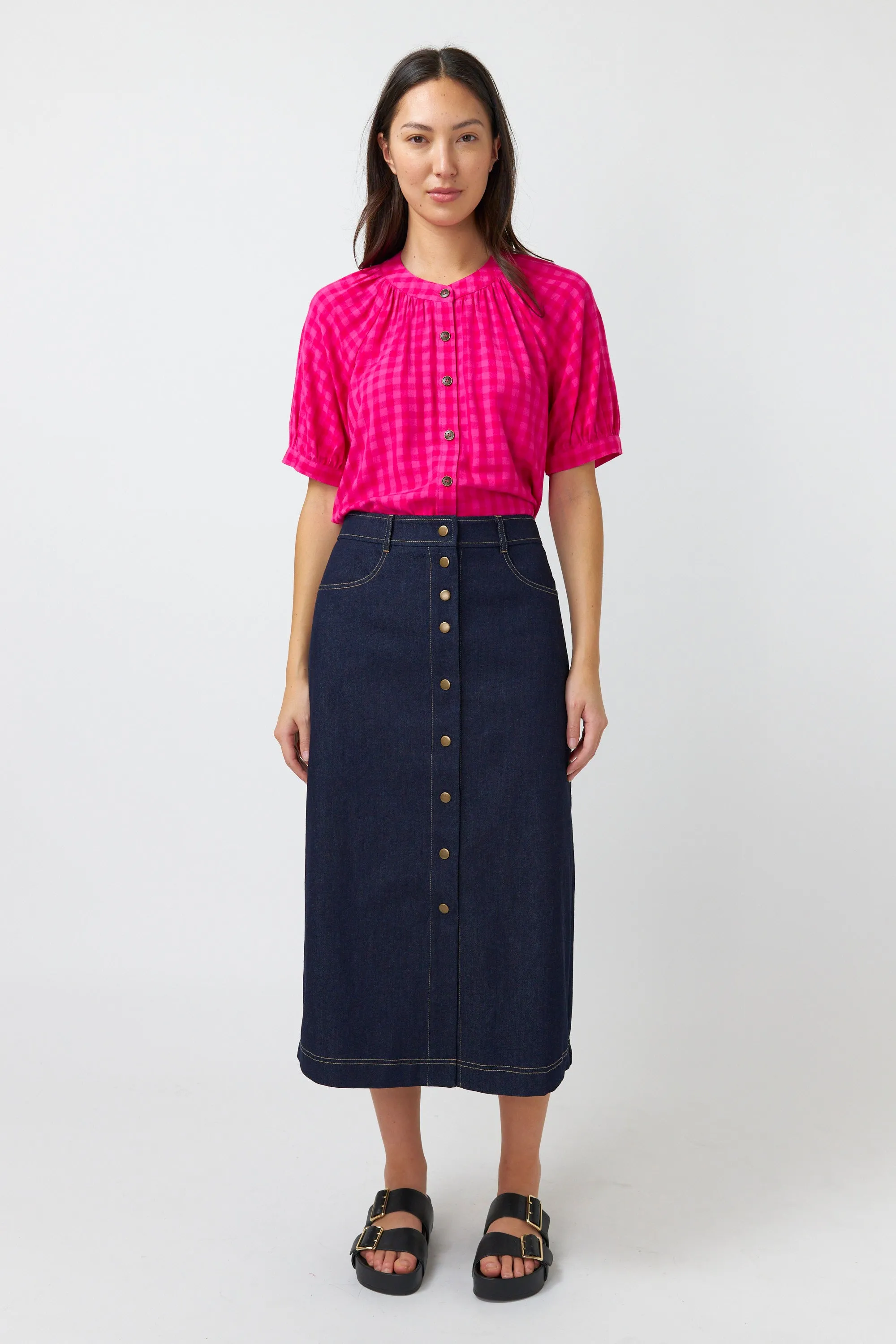 Sylvester Denim Skirt - Dark Indigo