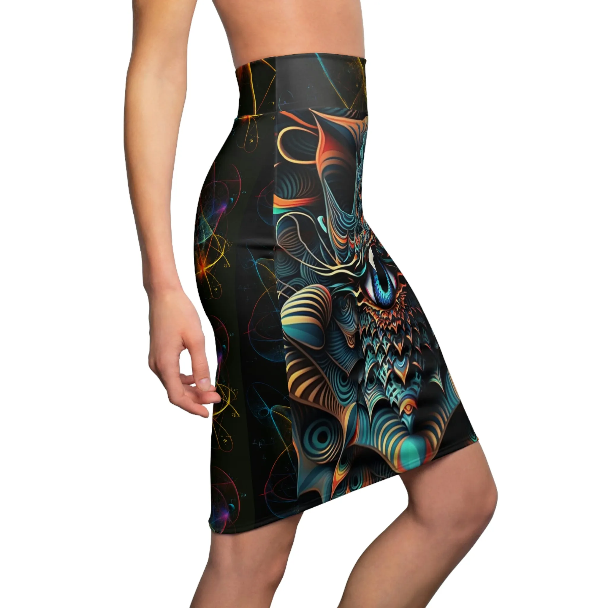 Trippy All Seeing Eye Women's Pencil Skirt