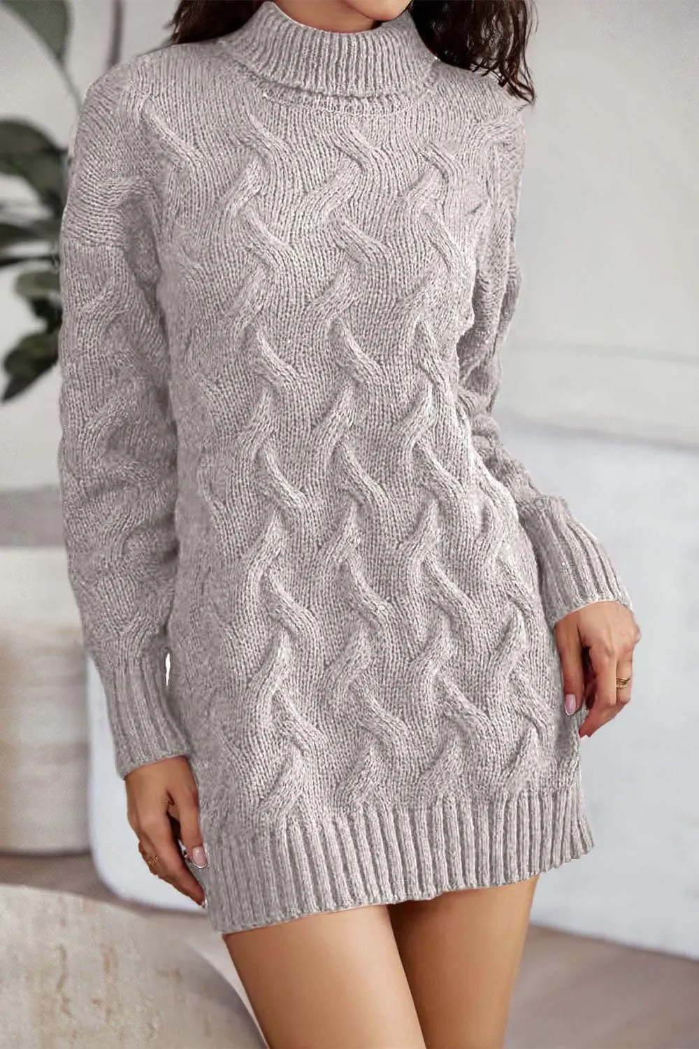 Turtleneck Sweater Dress