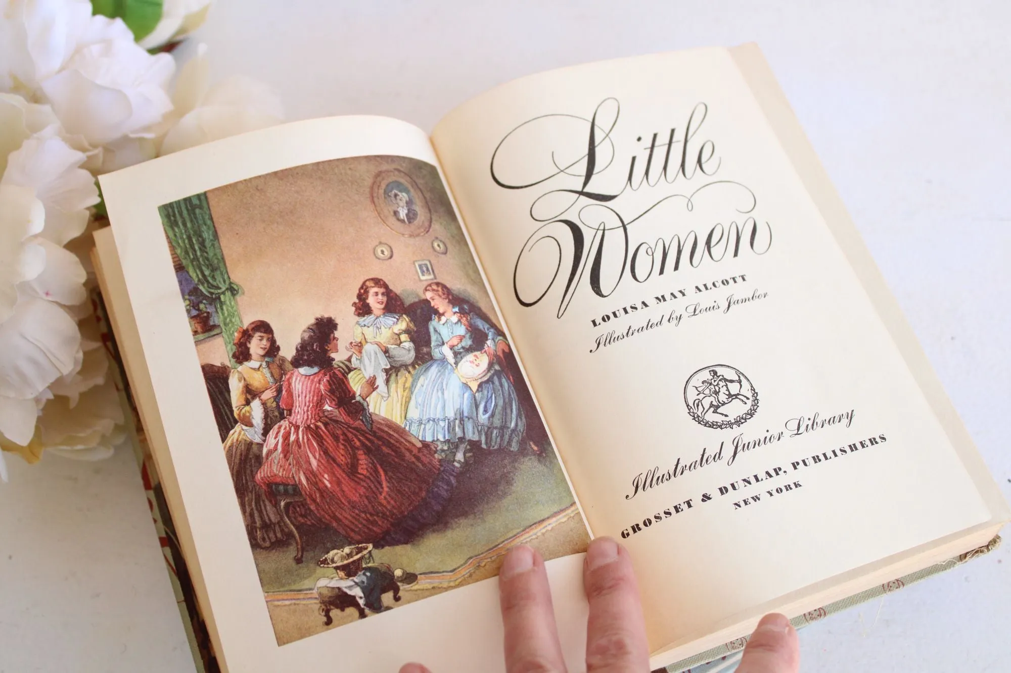 Vintage 1940s Book, "Little Women" & "Little Men" by Louisa May Alcott