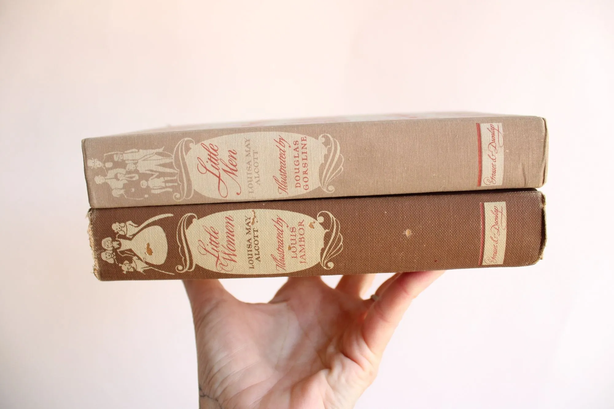 Vintage 1940s Book, "Little Women" & "Little Men" by Louisa May Alcott