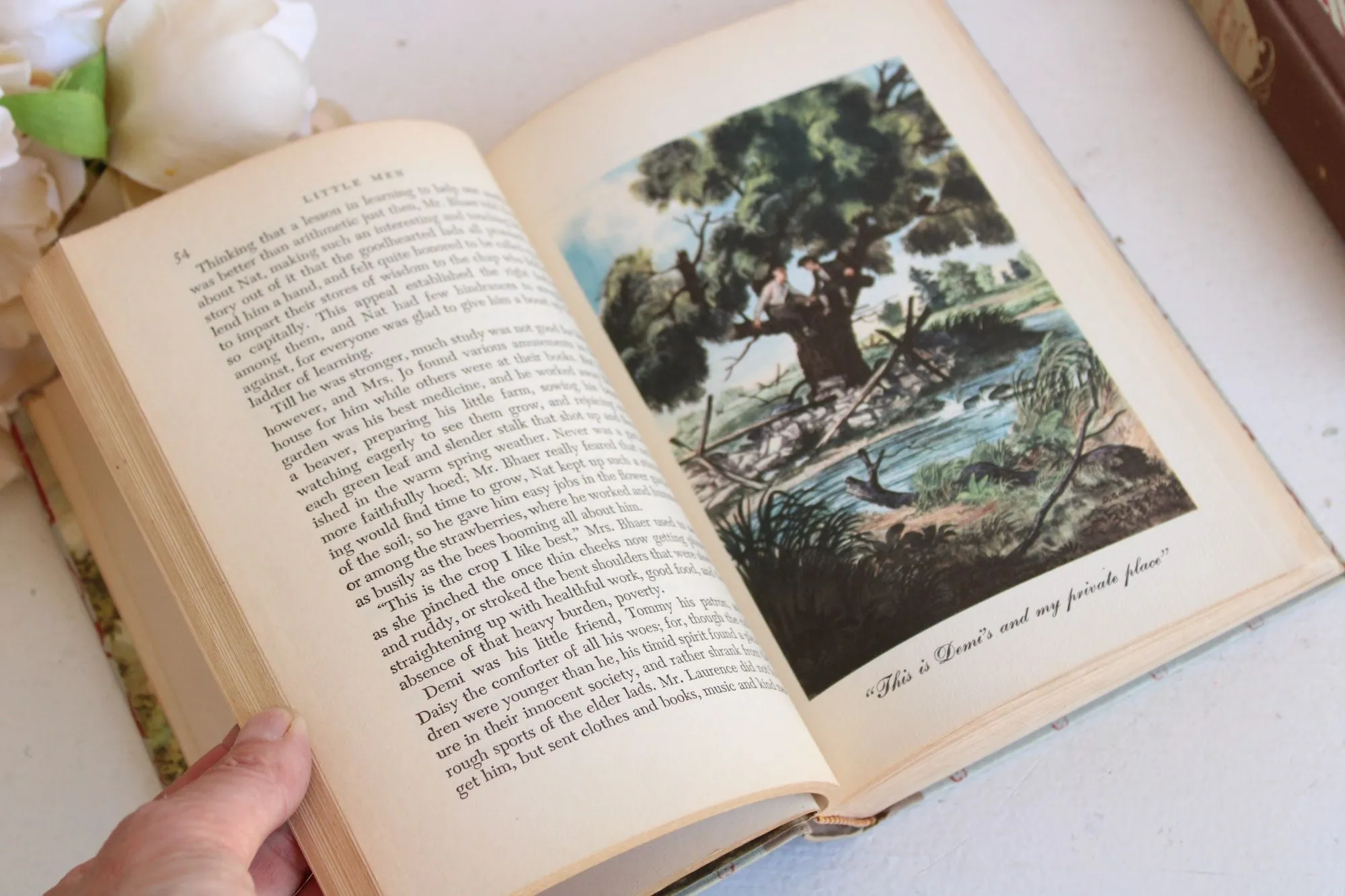 Vintage 1940s Book, "Little Women" & "Little Men" by Louisa May Alcott